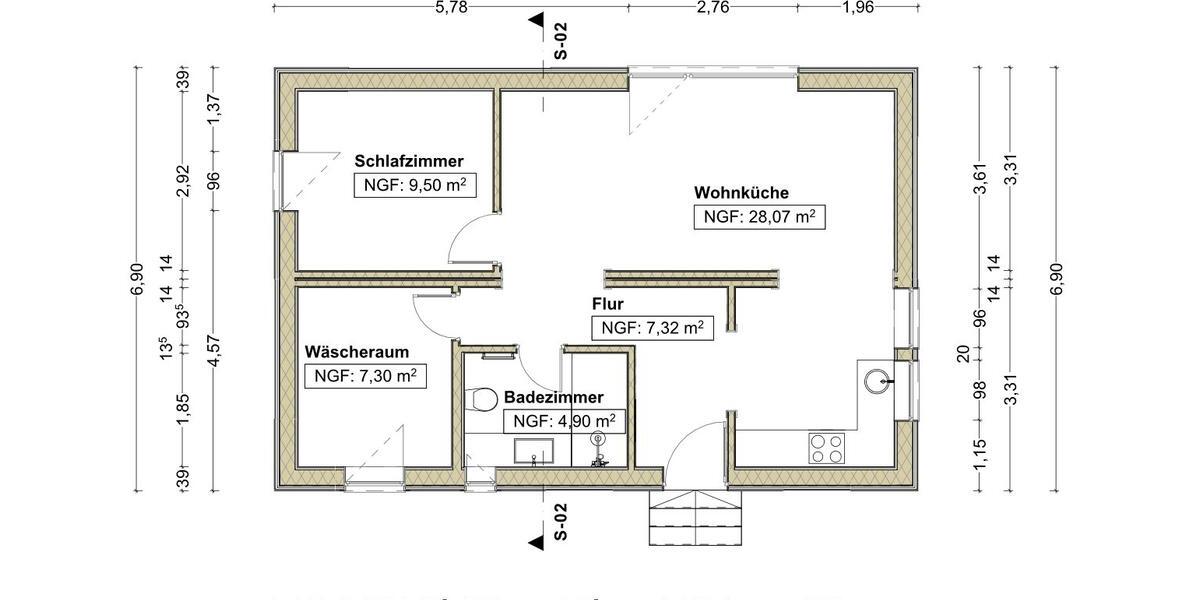 Einfamilienhaus Blankenfelde-Mahlow Groß Kienitz - 3 Zimmer, 57 m&sup2;, 365.000&euro; | Angebot:26877603