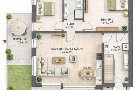 Wohnung Potsdam - 3 Zimmer, 101 m&sup2;, 570.000&euro; | Angebot:26055195