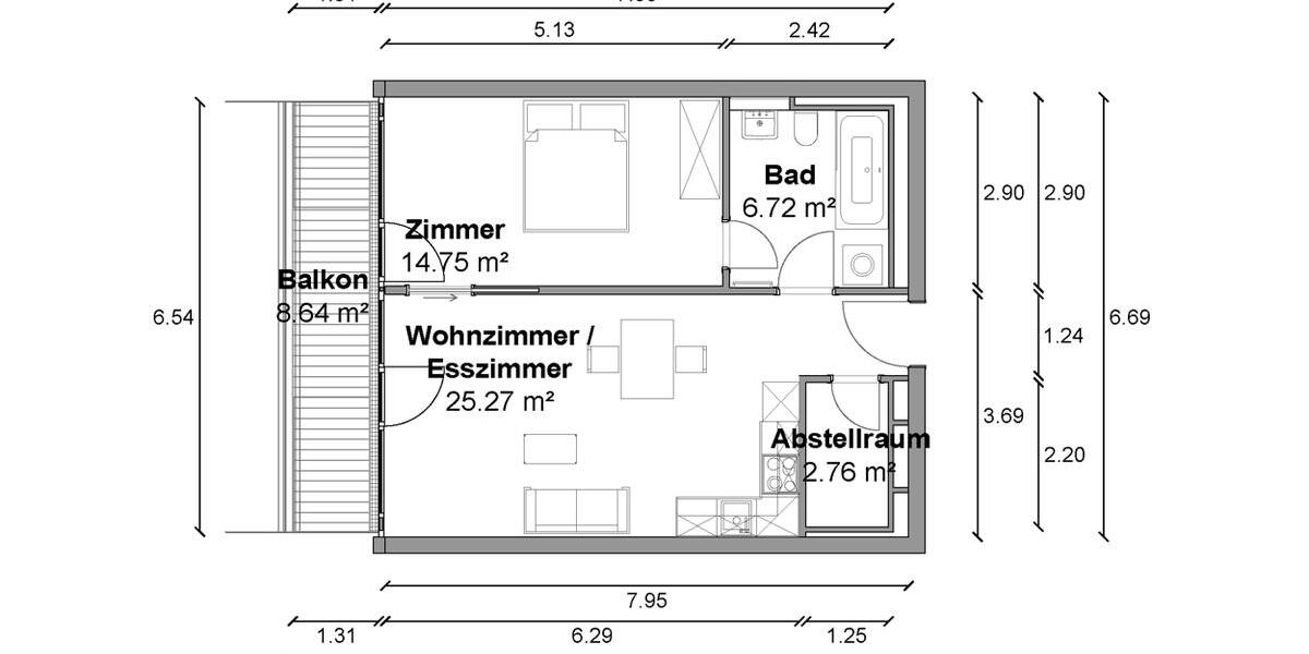 Etagenwohnung Berlin Mitte - 2 Zimmer, 54 m&sup2;, 1.500&euro; | Angebot:26130242