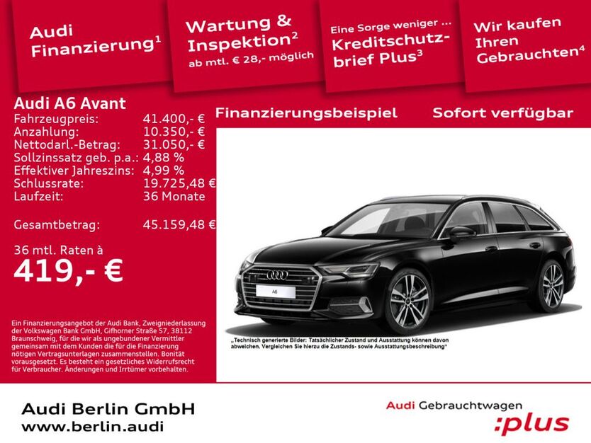 Audi A6 60.000 km 41.400 € Berlin 10587