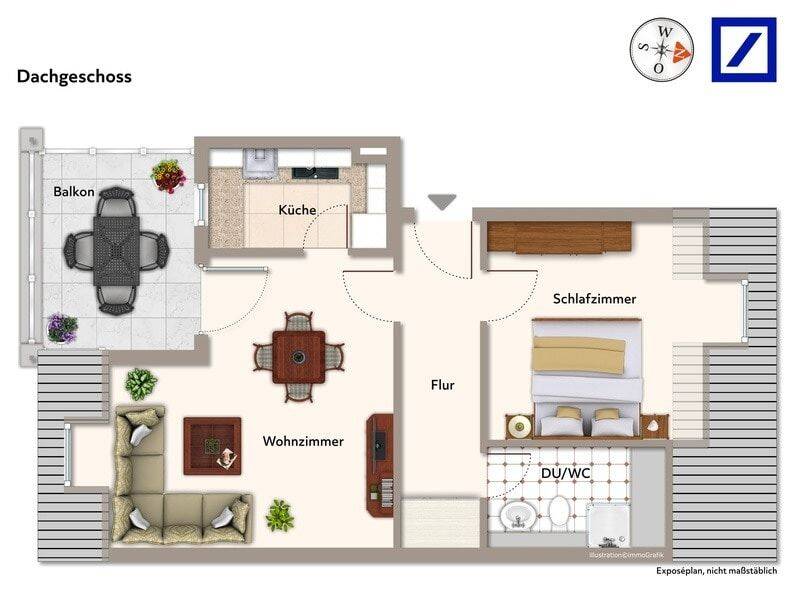 Etagenwohnung Nuthetal Bergholz-Rehbrücke - 2 Zimmer, 55 m&sup2;, 249.500&euro; | Angebot:26893206