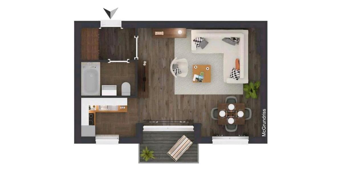 Etagenwohnung Berlin Neukölln - 1 Zimmer, 32 m&sup2;, 109.000&euro; | Angebot:27722282