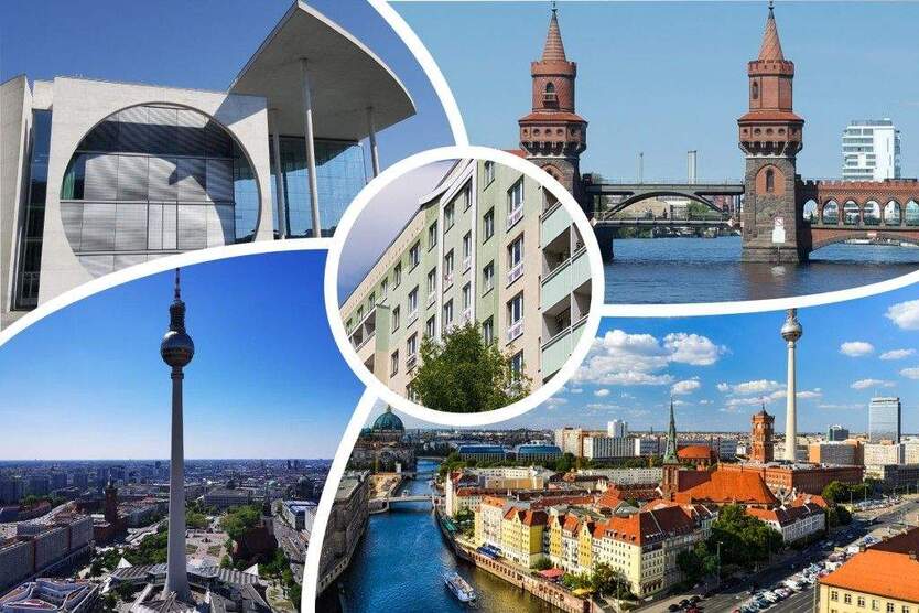 Spree+PanoramaBlick durch Terrassenfenster+Balkon, Aufzug, Berlin Mitte,nah Alexanderplatz 2 zimmer