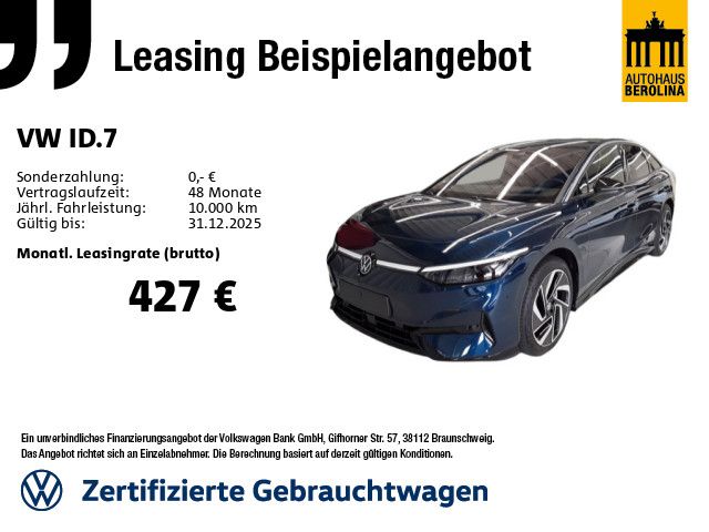 VW ID.7 21.645 km 46.280 € Berlin 10709