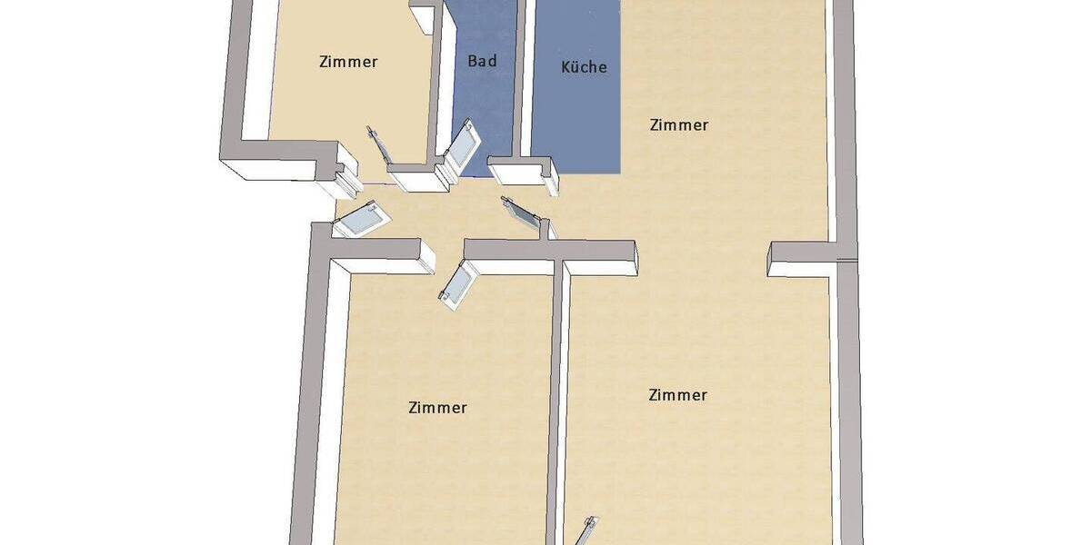 Etagenwohnung Berlin Lichterfelde - 4 Zimmer, 85 m&sup2;, 399.000&euro; | Angebot:26694307