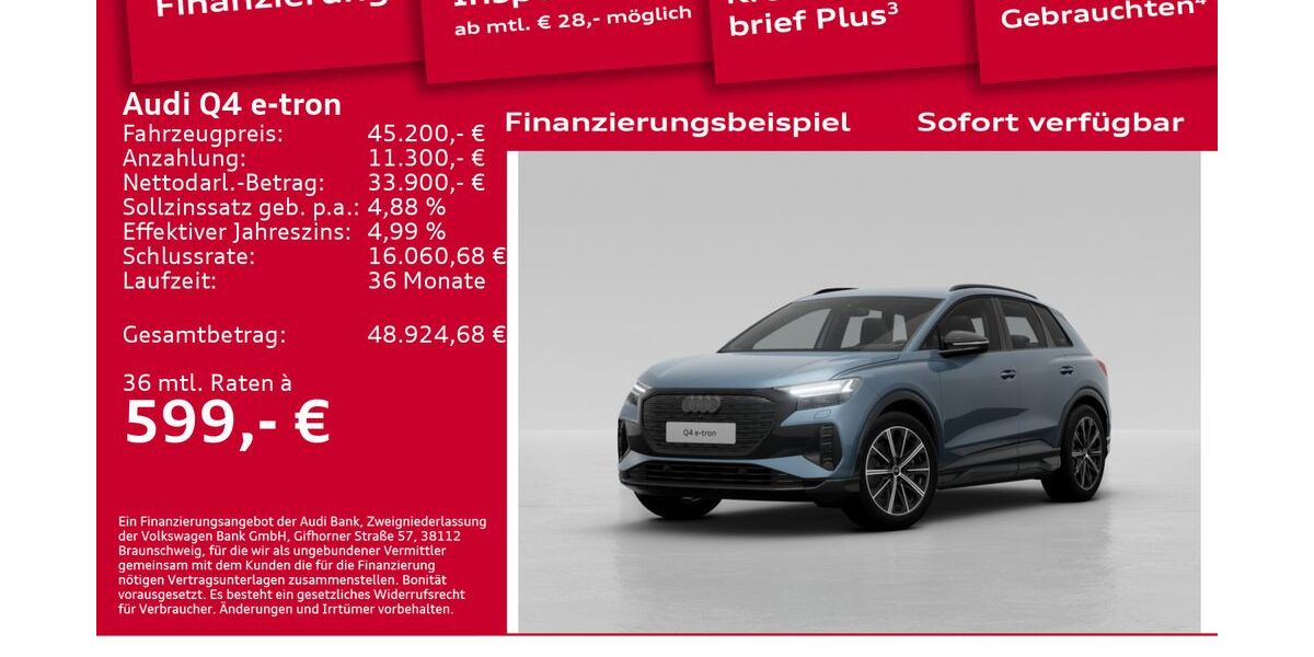 Audi Q4 e-tron 6.001 km 43.990 &euro; Berlin 12489