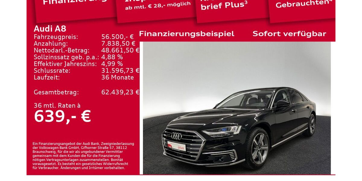 Audi A8 60.200 km 52.590 &euro; Berlin 10587