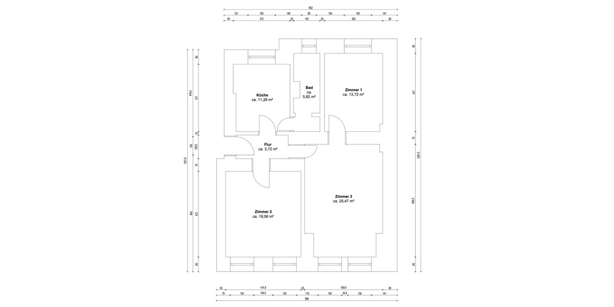Etagenwohnung Berlin Steglitz - 3 Zimmer, 80 m&sup2;, 369.000&euro; | Angebot:26933846