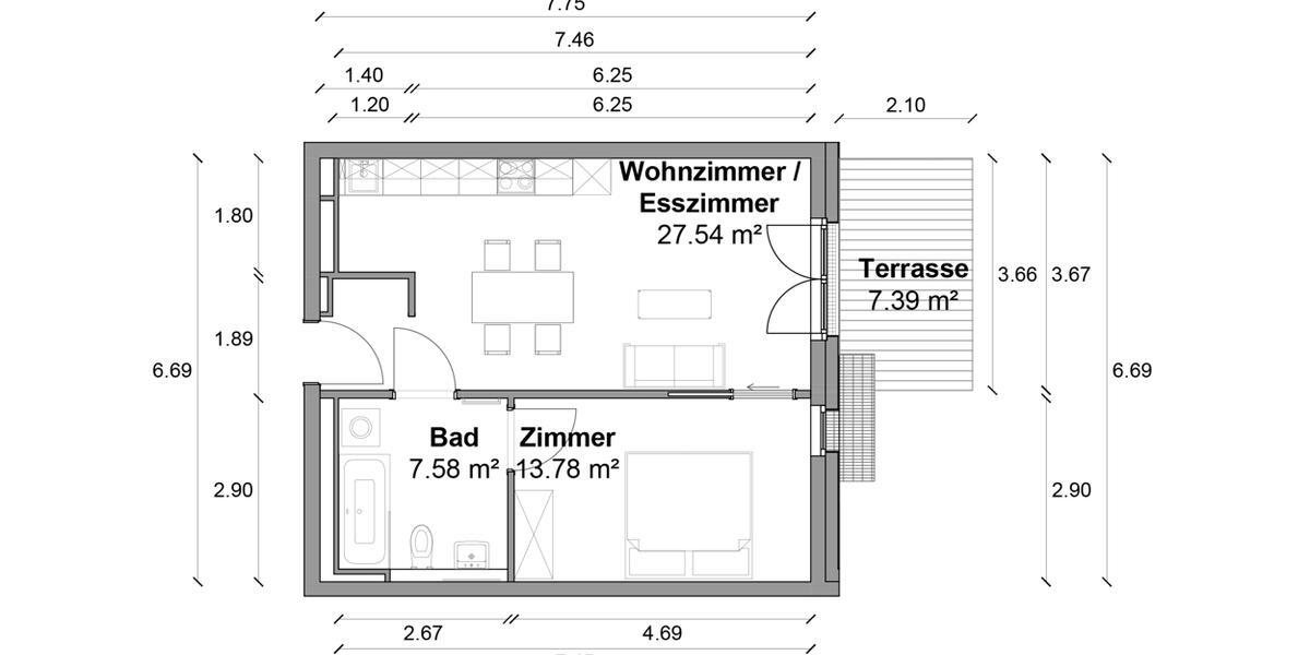 Etagenwohnung Berlin Mitte - 2 Zimmer, 53 m&sup2;, 1.480&euro; | Angebot:26085013