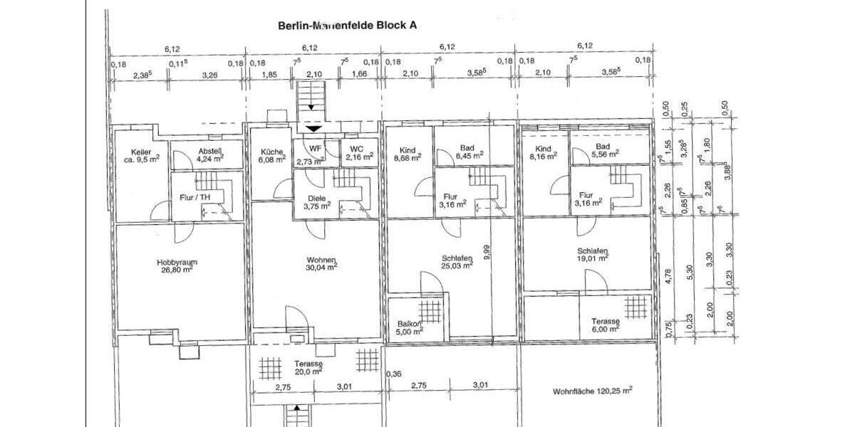 Reihenhaus Berlin Tempelhof-Schöneberg - 5 Zimmer, 120 m&sup2;, 485.000&euro; | Angebot:26597388