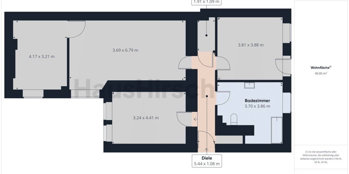 Terrassenwohnung Berlin Wedding - 4 Zimmer, 91 m&sup2;, 495.000&euro; | Angebot:26932415