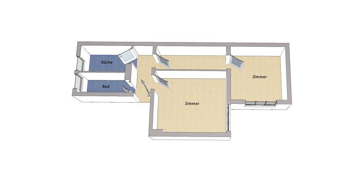 Etagenwohnung Berlin Schöneberg - 2 Zimmer, 63 m&sup2;, 309.000&euro; | Angebot:26712386