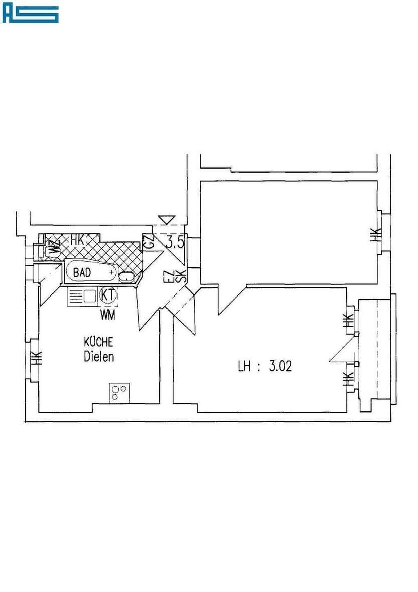 Vermietete Zweizimmerwohnung mit tollen Altbaudetails unweit des Klausenerplatzes 2 zimmer