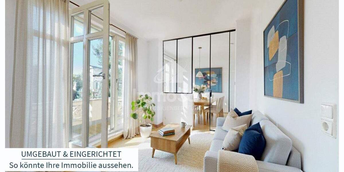 Großer Balkon: Modernisierte Altbauwohnung in der nördlichen Innenstadt 3 zimmer