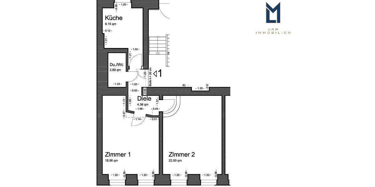 Etagenwohnung Berlin Kreuzberg - 2 Zimmer, 61 m&sup2;, 1.400&euro; | Angebot:26308711