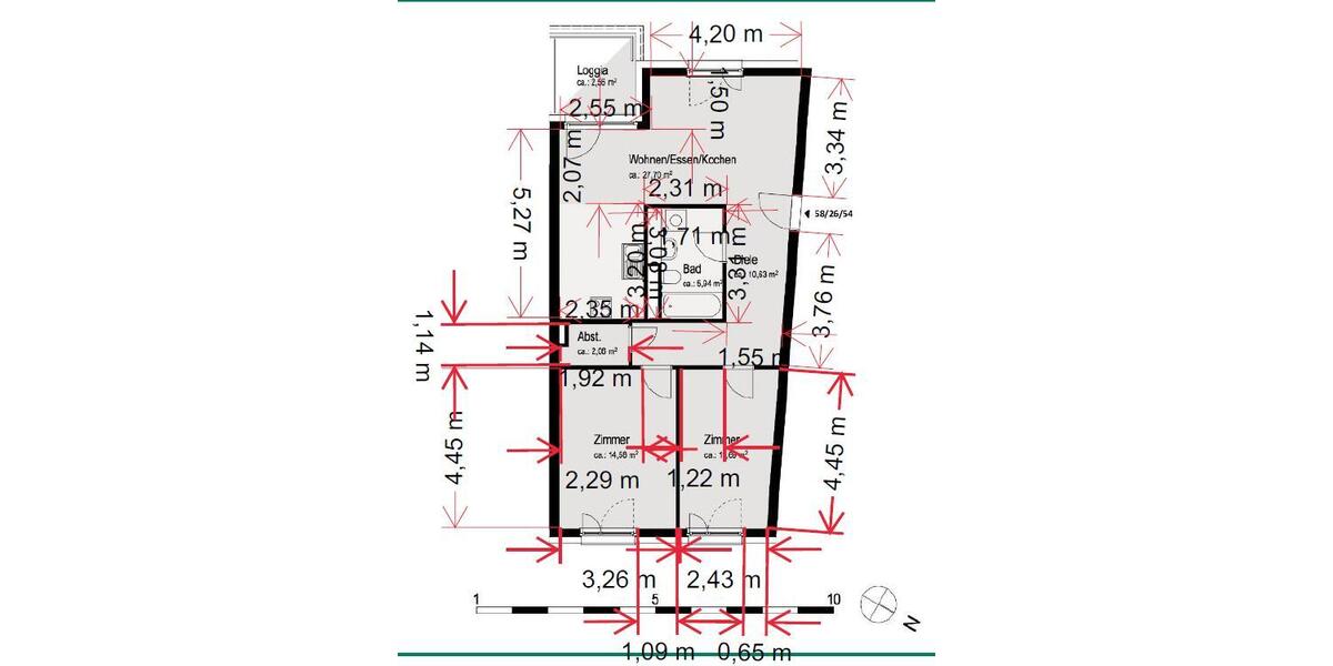 Etagenwohnung Berlin Mitte - 3 Zimmer, 75 m&sup2;, 1.500&euro; | Angebot:27733081