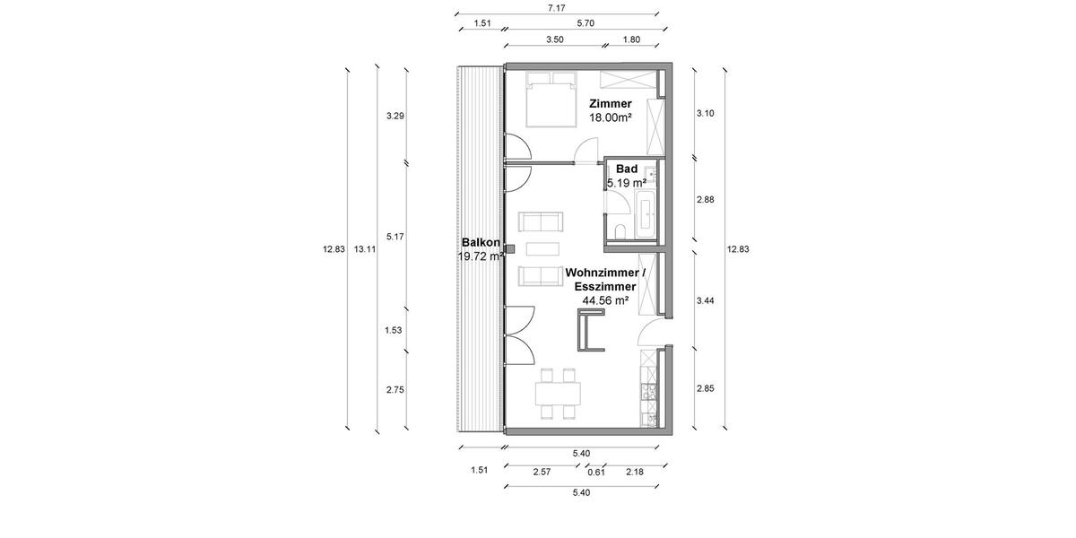 Etagenwohnung Berlin Mitte - 2 Zimmer, 77 m&sup2;, 2.150&euro; | Angebot:26335519