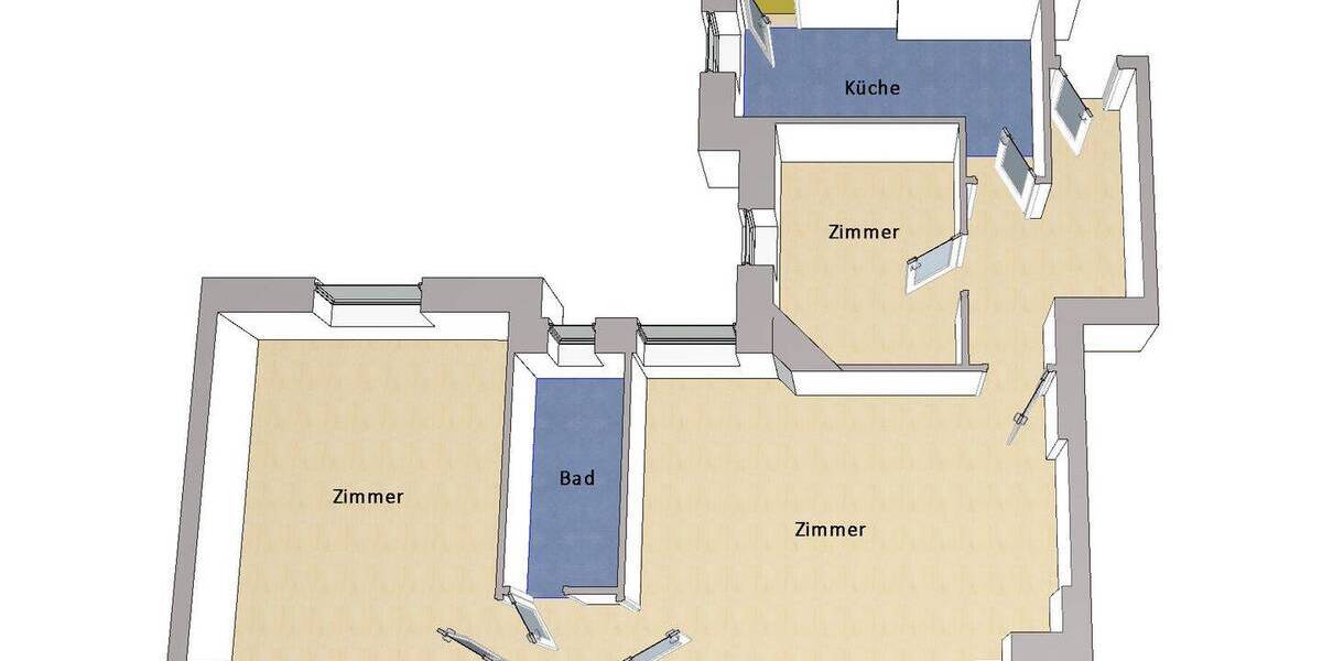 Etagenwohnung Berlin Wilmersdorf - 3 Zimmer, 78 m&sup2;, 450.000&euro; | Angebot:26833302