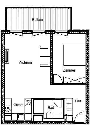 Etagenwohnung Berlin Moabit - 2 Zimmer, 58 m&sup2;, 1.350&euro; | Angebot:26260598
