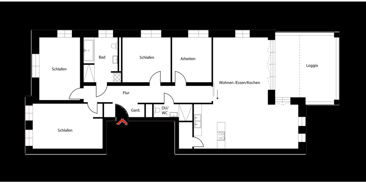 Etagenwohnung Potsdam Potsdam West - 4 Zimmer, 136 m&sup2;, 1.010.000&euro; | Angebot:26856131