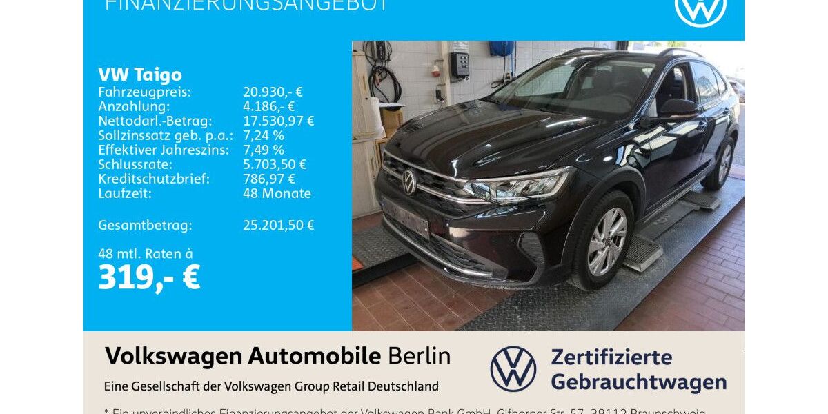 VW Taigo 18.410 km 20.663 &euro; Berlin 12681
