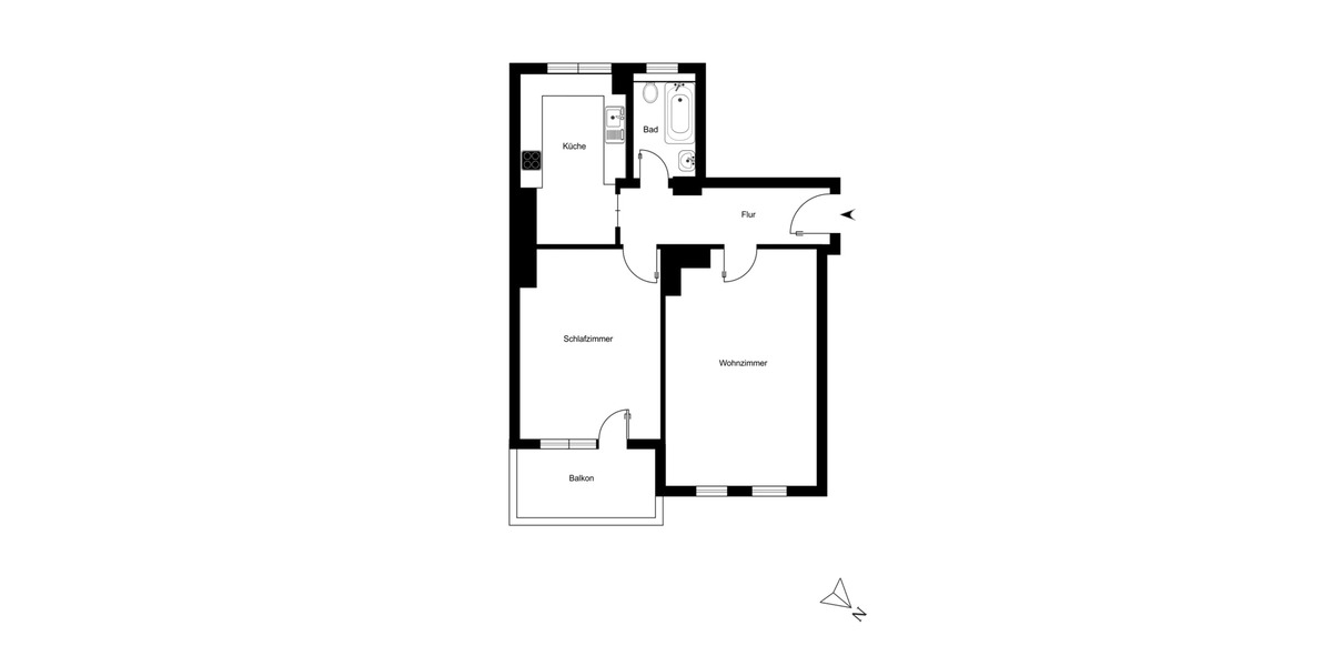 Etagenwohnung Berlin Borsigwalde - 2 Zimmer, 50 m&sup2;, 275.000&euro; | Angebot:26711256