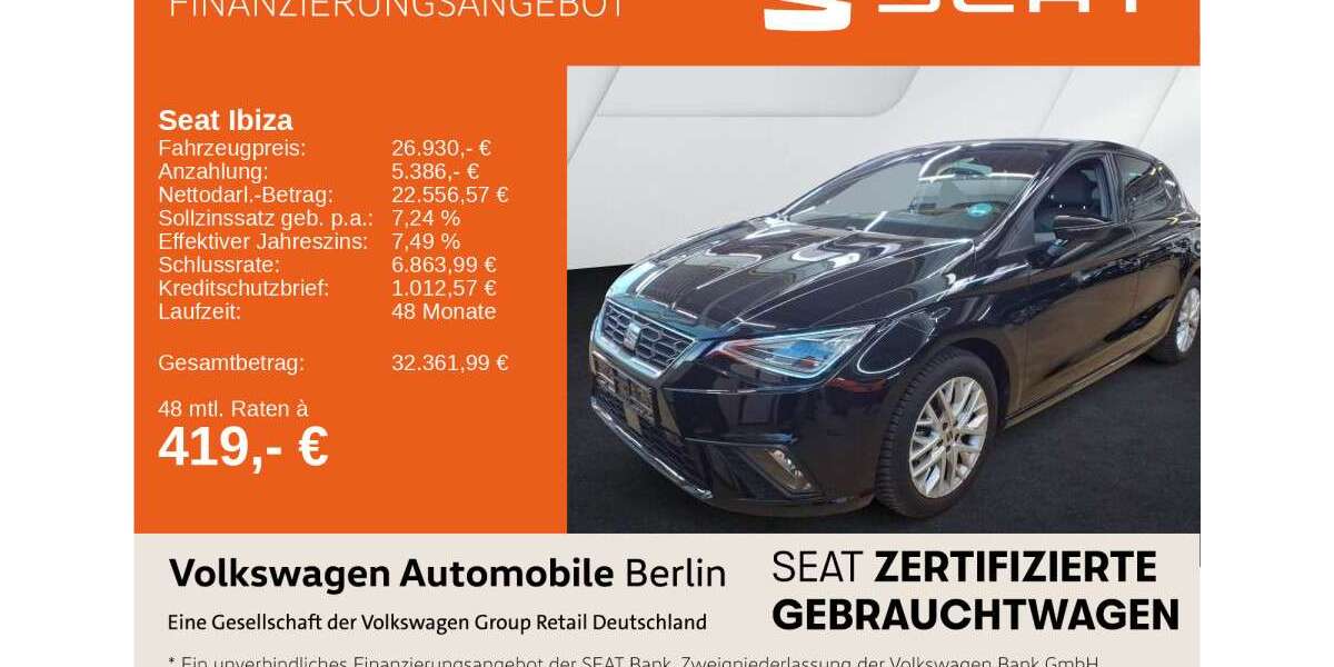 Seat Ibiza 9.450 km 26.930 &euro; Berlin 13089