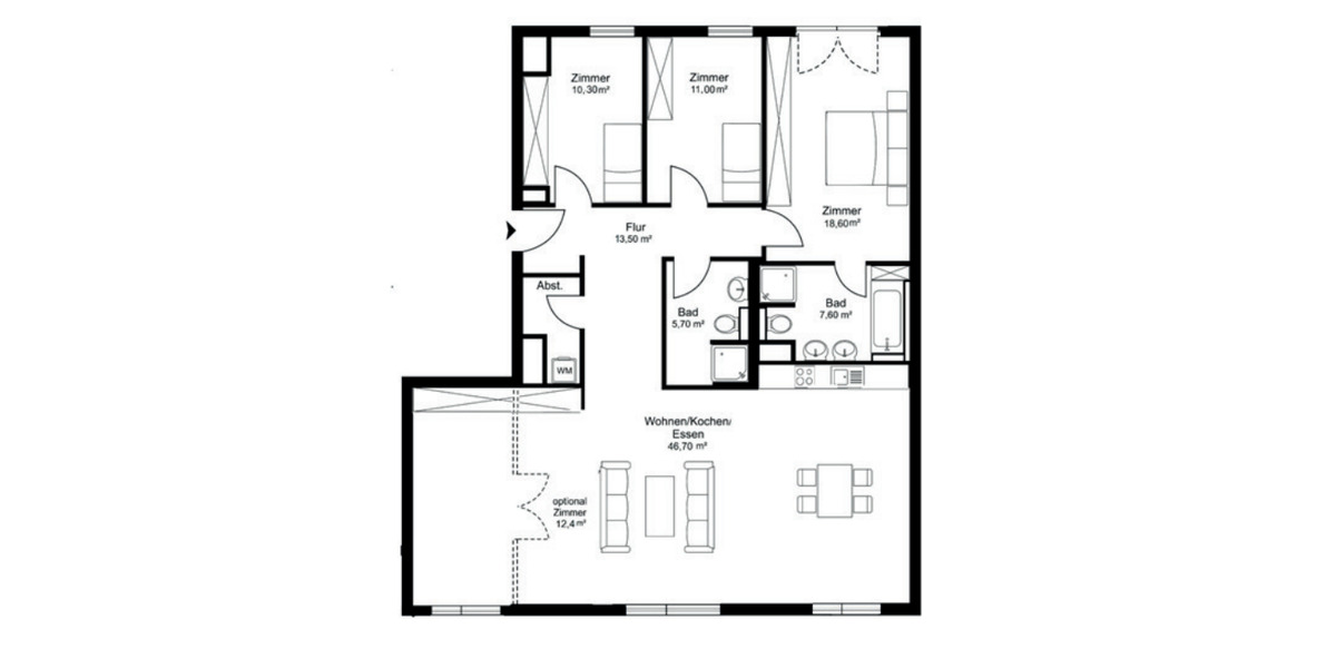 Etagenwohnung Berlin Moabit - 4 Zimmer, 139 m&sup2;, 2.300&euro; | Angebot:25569253