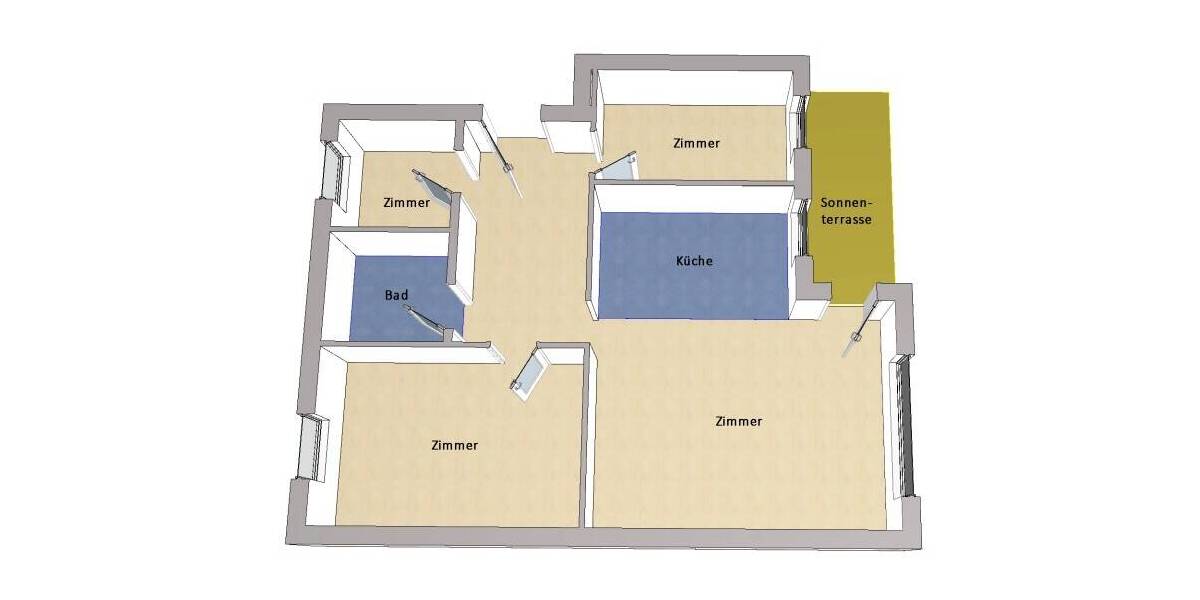 Etagenwohnung Berlin Nikolassee - 4 Zimmer, 78 m&sup2;, 559.000&euro; | Angebot:26376163