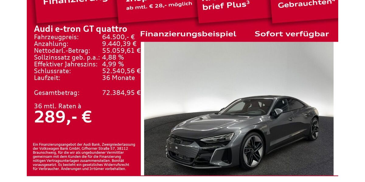 Audi e-tron GT 32.500 km 60.590 € Berlin 10587
