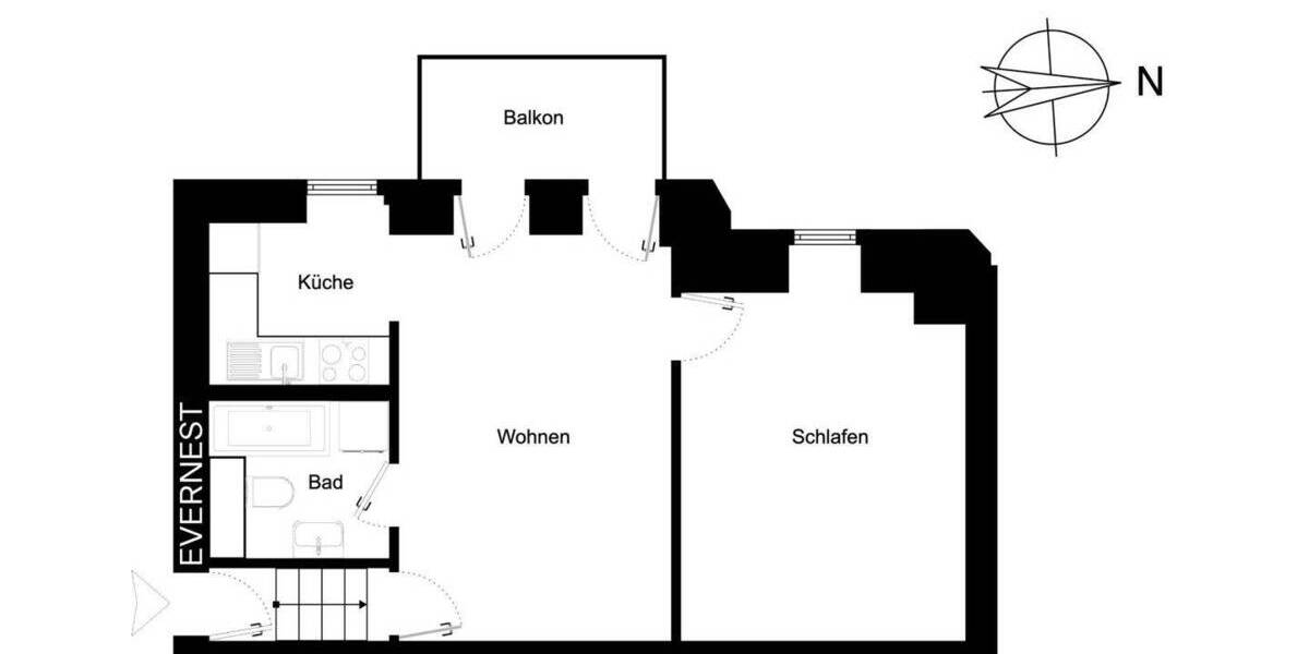 Etagenwohnung Berlin Moabit - 2 Zimmer, 51 m&sup2;, 255.000&euro; | Angebot:26879767