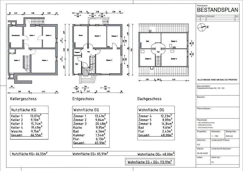 Sanierungsobjekt - 6-Zimmer-Doppelhaushälfte in Bornim 6 zimmer