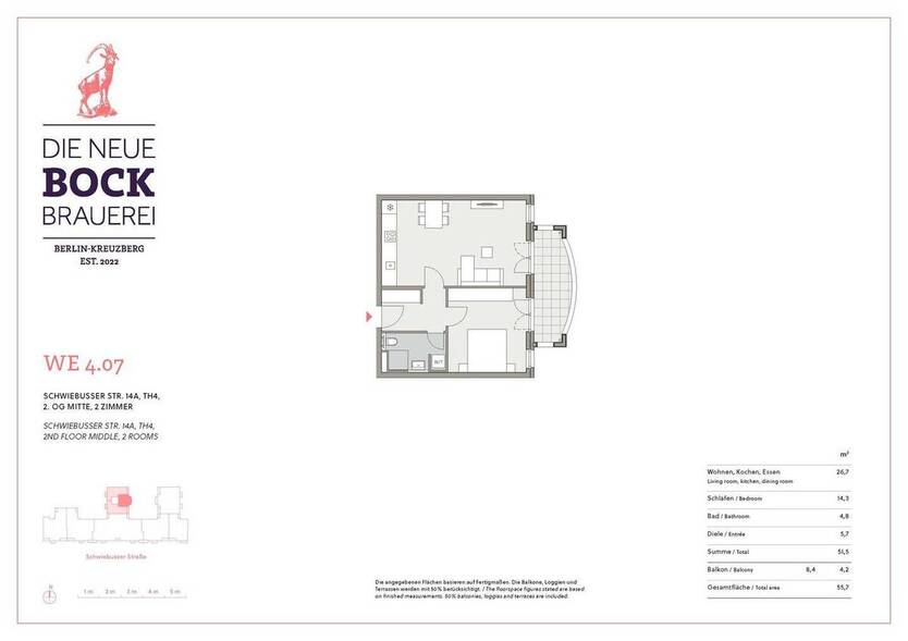 Moderne 2-Zimmer-Wohnung mit Loggia - Urbanes Wohnen in Kreuzberg!