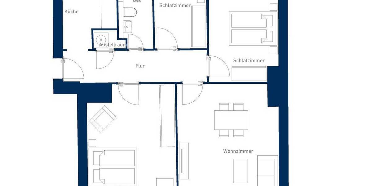 Etagenwohnung Berlin Steglitz - 3 Zimmer, 82 m&sup2;, 1.584&euro; | Angebot:26154815
