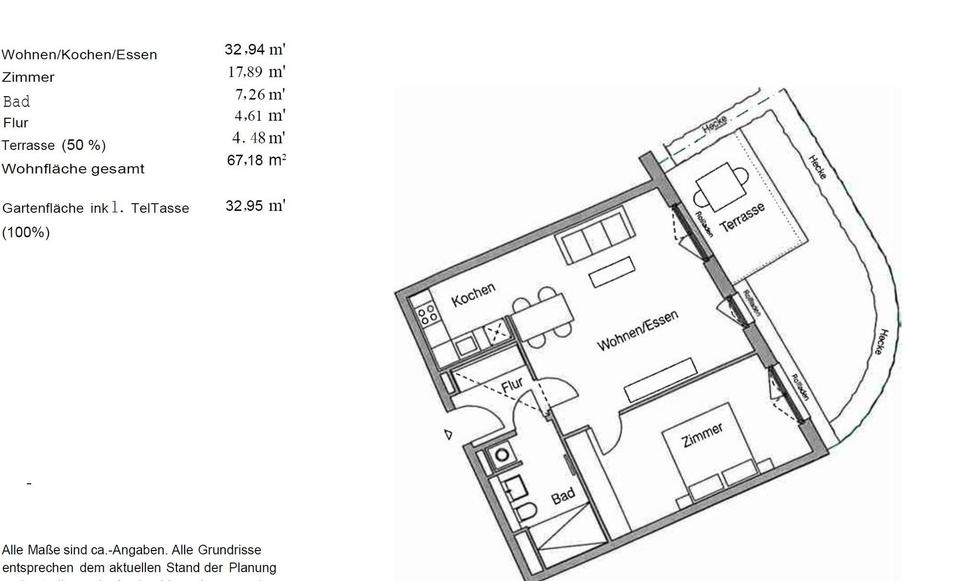 Erdgeschoßwohnung Berlin Spandau - 2 Zimmer, 67 m&sup2;, 1.200&euro; | Angebot:26343084