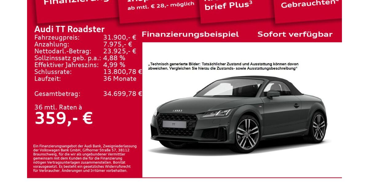 Audi TT 40.100 km 31.900 &euro; Berlin 12489