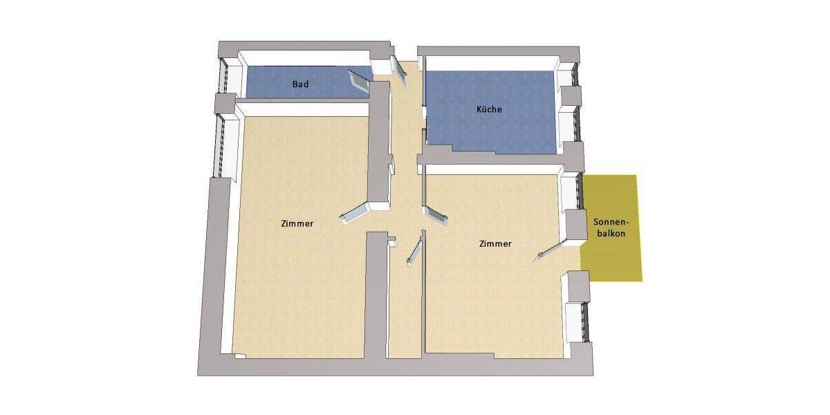 Etagenwohnung Berlin Prenzlauer Berg - 2 Zimmer, 93 m&sup2;, 629.000&euro; | Angebot:26851016