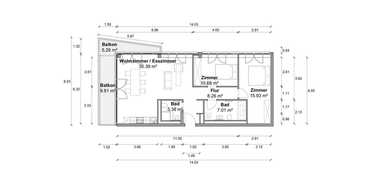 Etagenwohnung Berlin Mitte - 3 Zimmer, 88 m&sup2;, 2.790&euro; | Angebot:24694247
