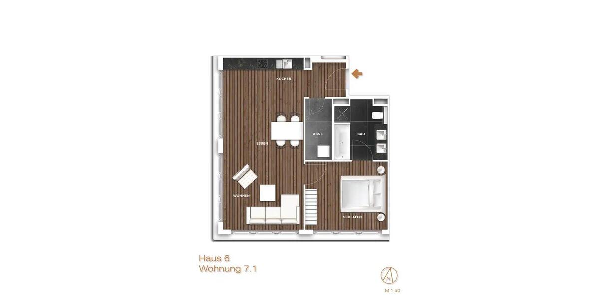 Dachgeschoßwohnung Berlin Mitte - 2 Zimmer, 65 m&sup2;, 1.913&euro; | Angebot:26193605