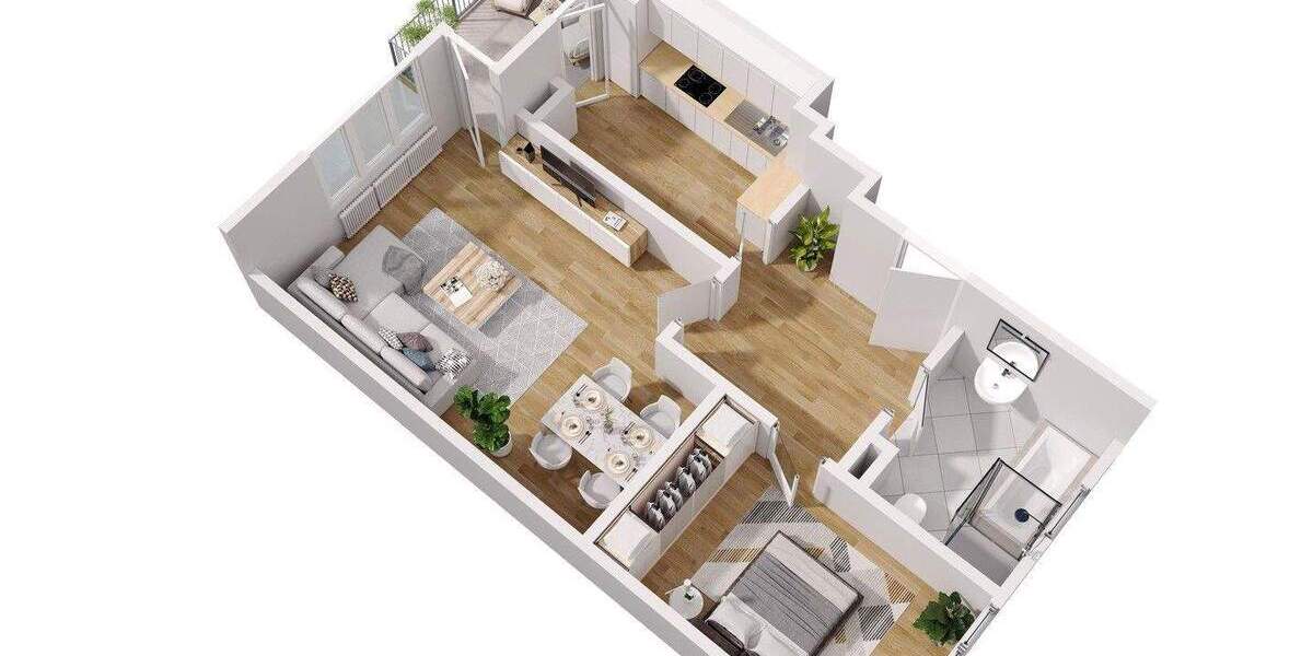 Etagenwohnung Potsdam Kirchsteigfeld - 2 Zimmer, 61 m&sup2;, 235.000&euro; | Angebot:25760367