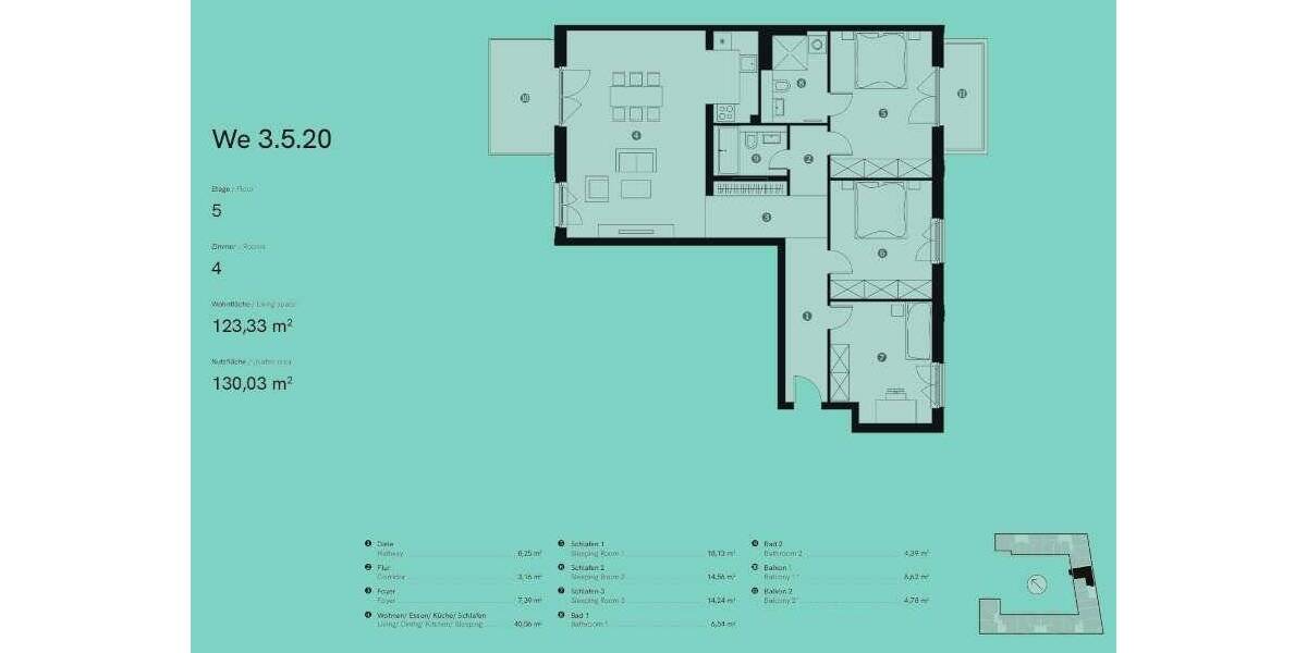 Etagenwohnung Berlin Friedrichshain - 4 Zimmer, 123 m&sup2;, 1.156.958&euro; | Angebot:25715452