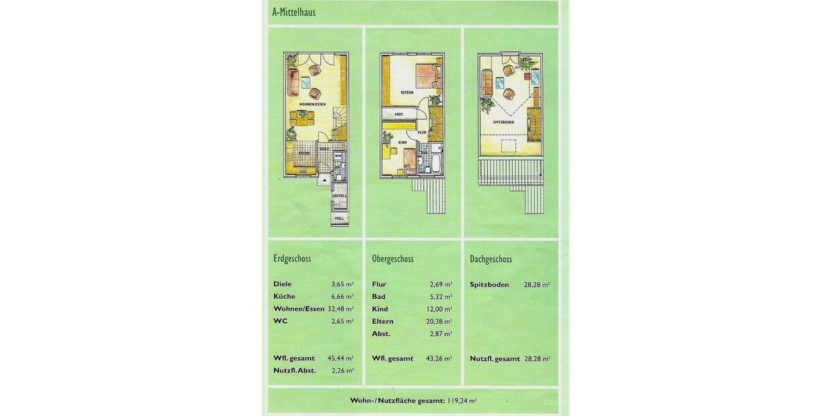 Reihenmittelhaus Hennigsdorf - 5 Zimmer, 119 m&sup2;, 549.000&euro; | Angebot:25751239