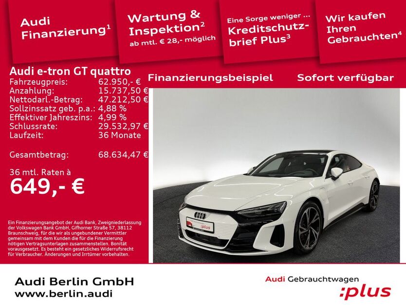 Audi e-tron GT 56.900 km 62.950 € Berlin 10587