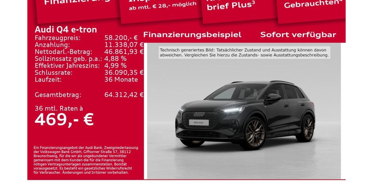 Audi Q4 e-tron 9.500 km 57.600 € Berlin 12489