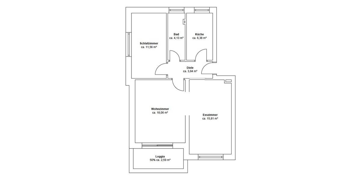 Etagenwohnung Berlin Schmargendorf - 3 Zimmer, 62 m&sup2;, 298.000&euro; | Angebot:26693280