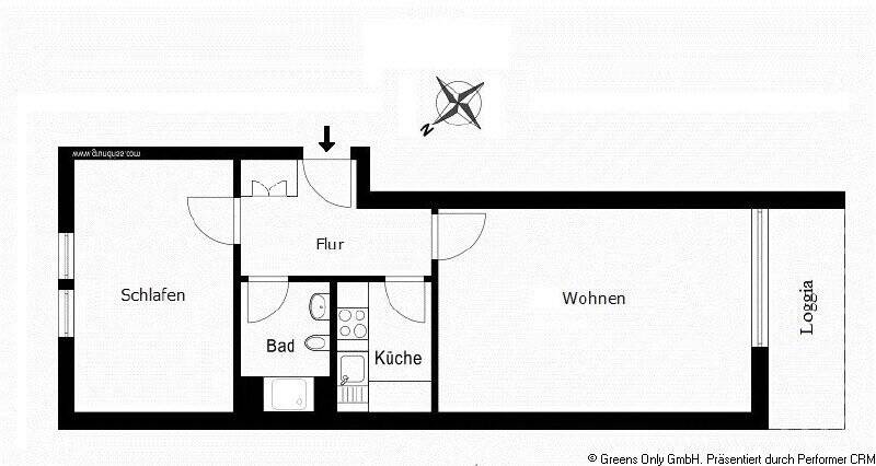 Etagenwohnung Großbeeren Birkenhain - 2 Zimmer, 55 m&sup2;, 164.500&euro; | Angebot:25798348