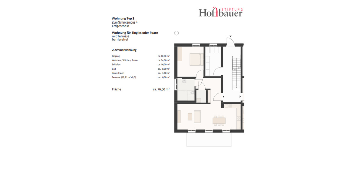 Etagenwohnung Werder (Havel) - 3 Zimmer, 90 m&sup2;, 1.260&euro; | Angebot:25717974