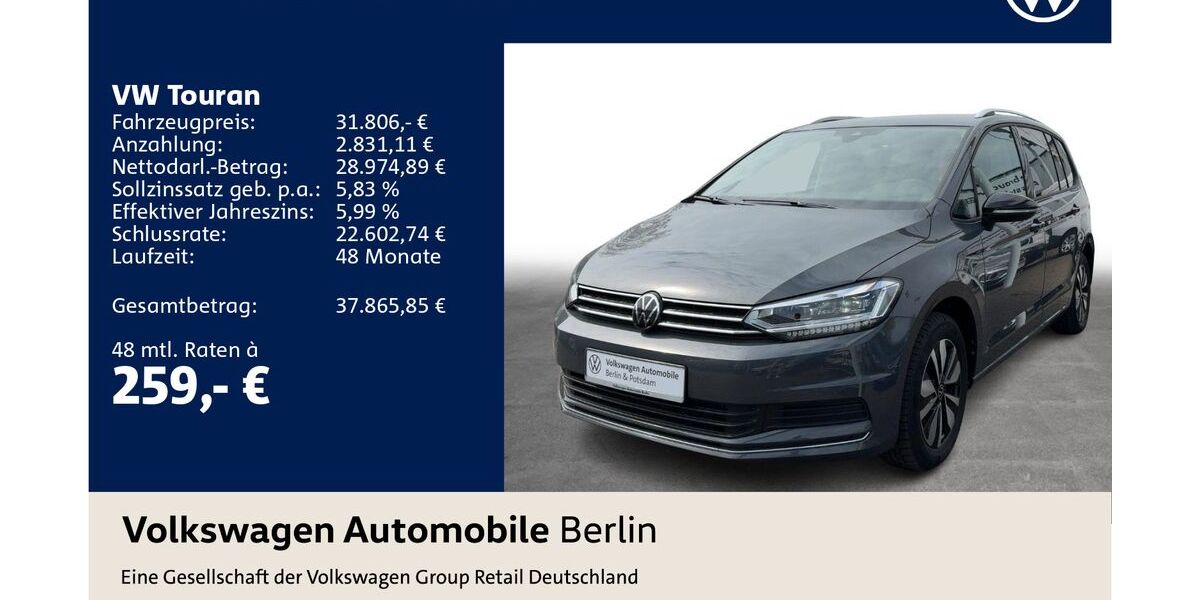 VW Touran 20.350 km 31.229 &euro; Berlin 12681