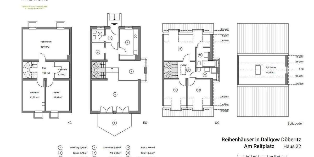 Reihenendhaus Dallgow-Döberitz Dallgow - 4 Zimmer, 117 m&sup2;, 479.000&euro; | Angebot:25750109