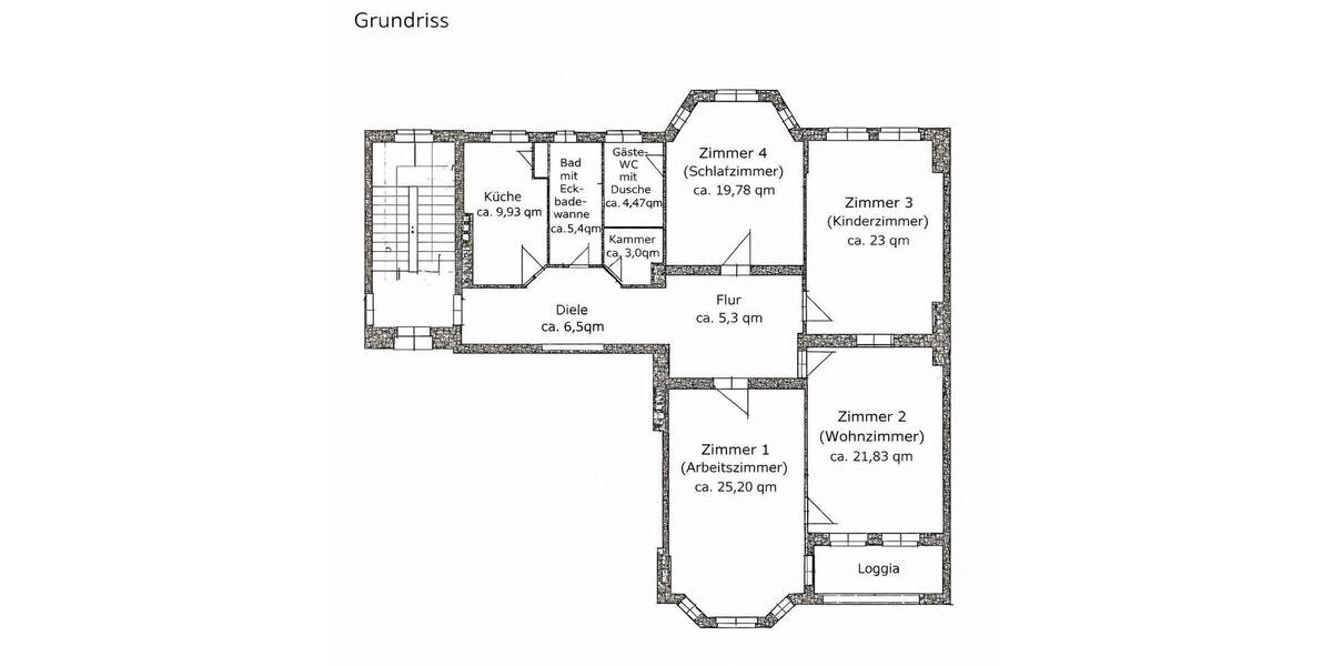 Etagenwohnung Berlin Friedenau - 4 Zimmer, 144 m&sup2;, 980.000&euro; | Angebot:26188601